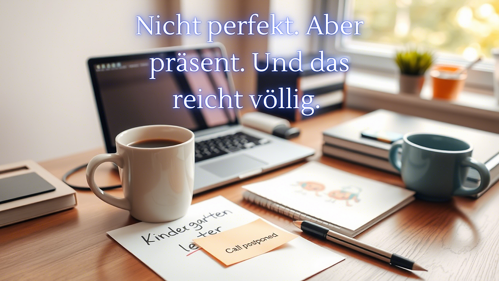 Zwischen verschobenen Terminen und kleinen Momenten entsteht das, was wirklich zählt: Präsenz – nicht Perfektion.