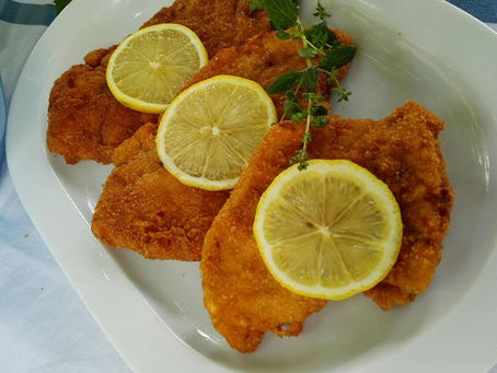 Wiener Schnitzel Served With Potato Salad