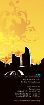 Toronto outdoor art exhibition. Nathan Philips Square Toronto Canada