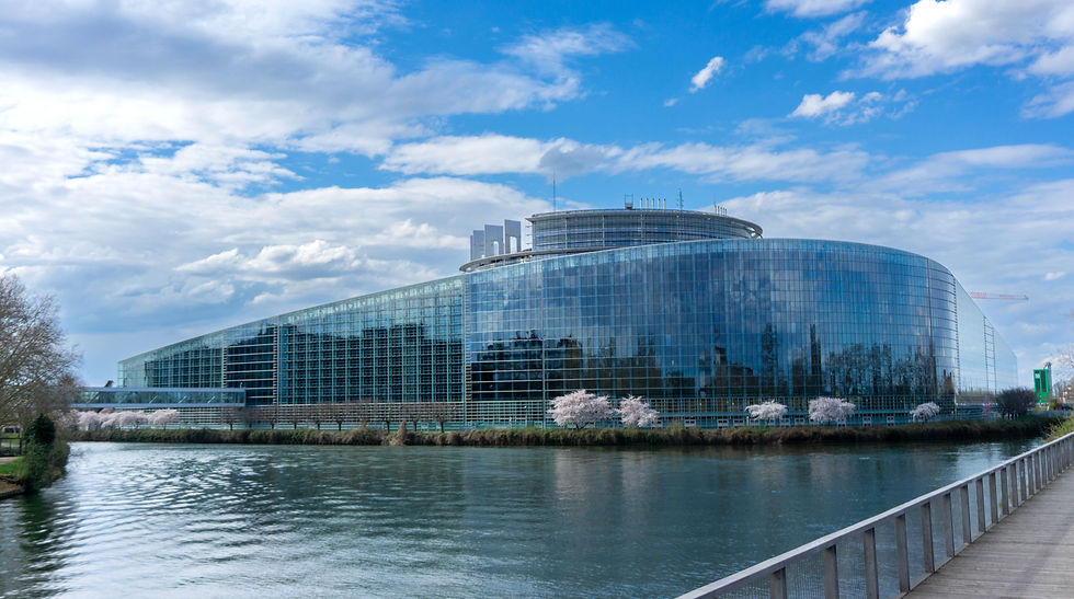 The European Parliament building, home of the EU AI Act, the world's first binding legal framework giving citizens rights over artificial intelligence