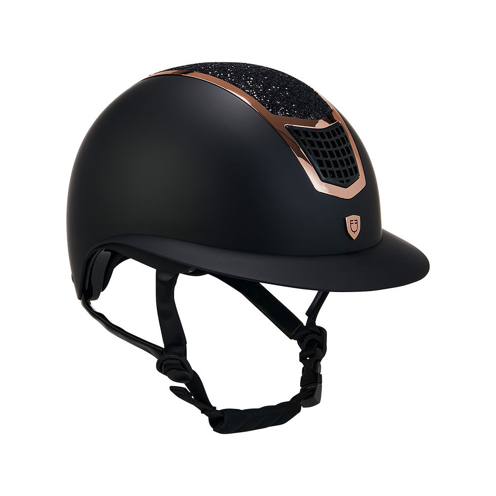 Equestro Eclipse Helmet - Black with Rose Gold