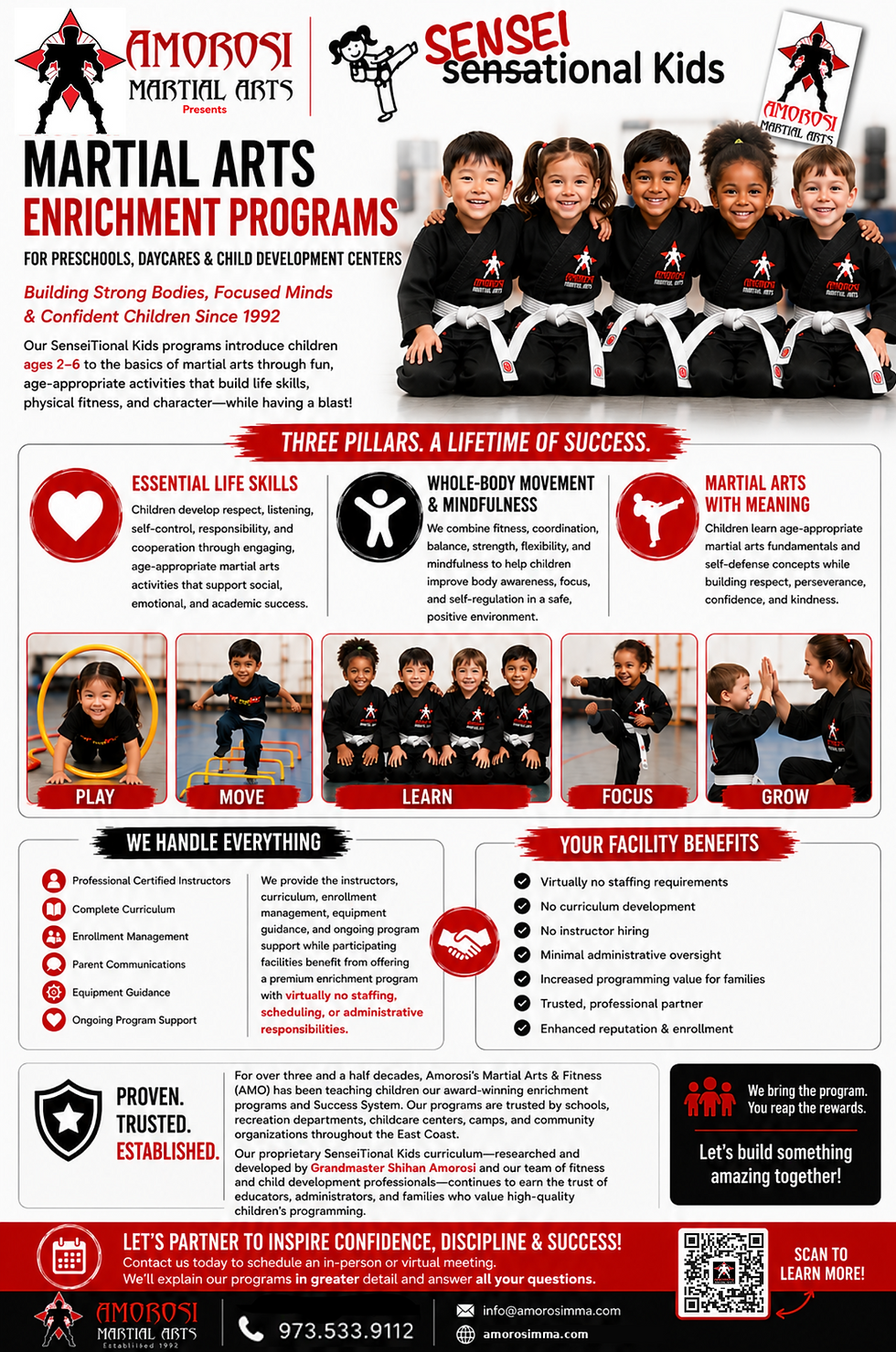 Martial arts enrichment program flyer