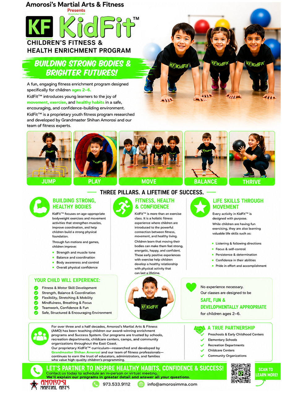 KidFit children’s fitness program flyer