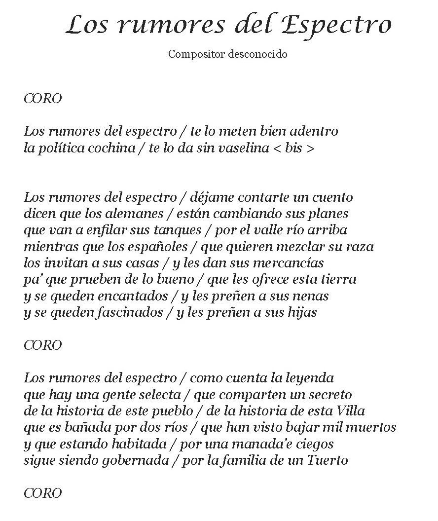 Los rumores del espectro
