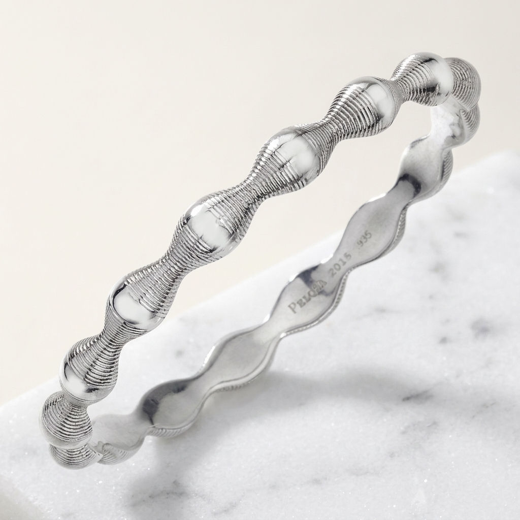 "Silver Spiral" Bangle Bracelet