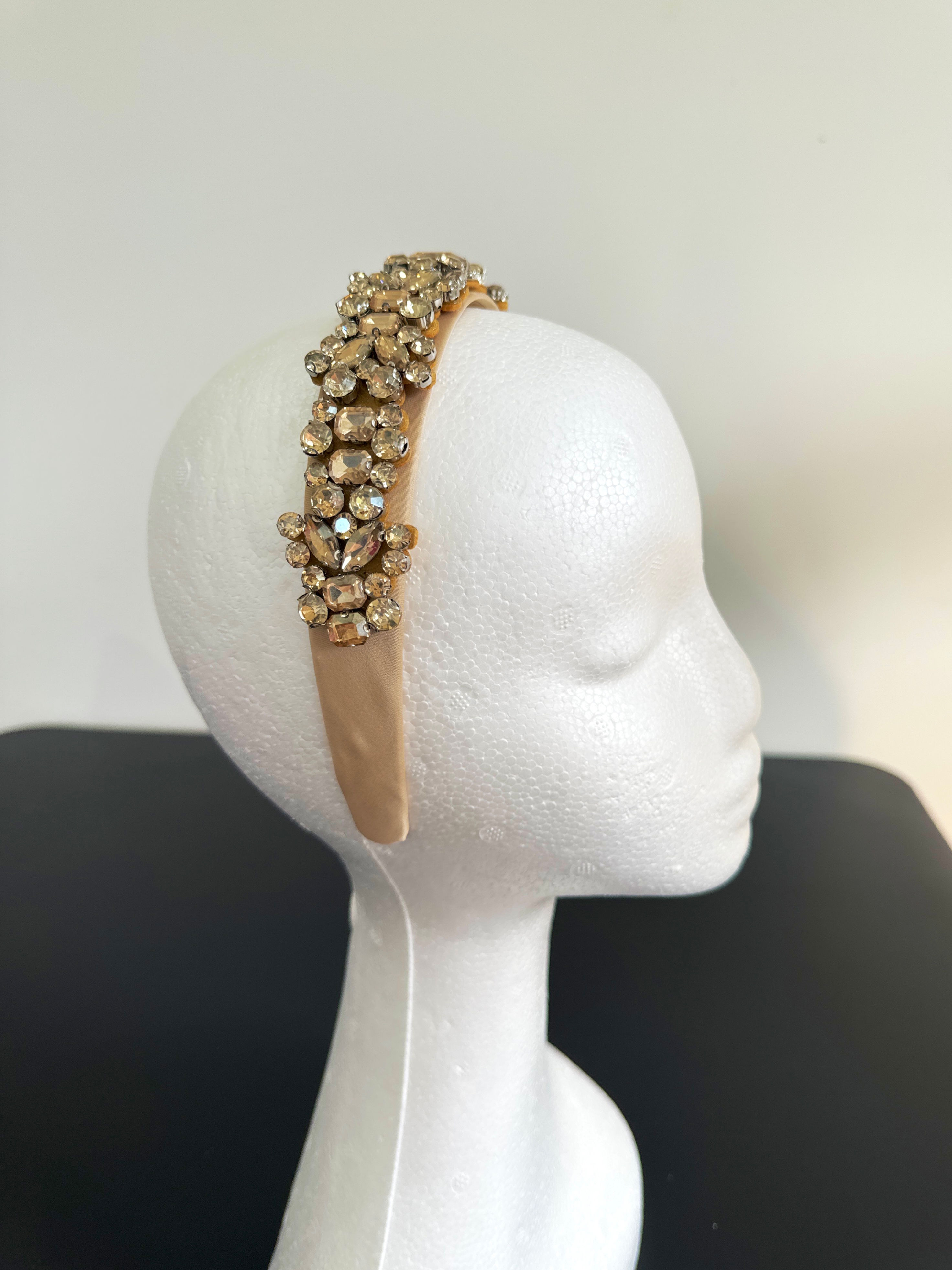 H174 Gold Diamanté Headband 