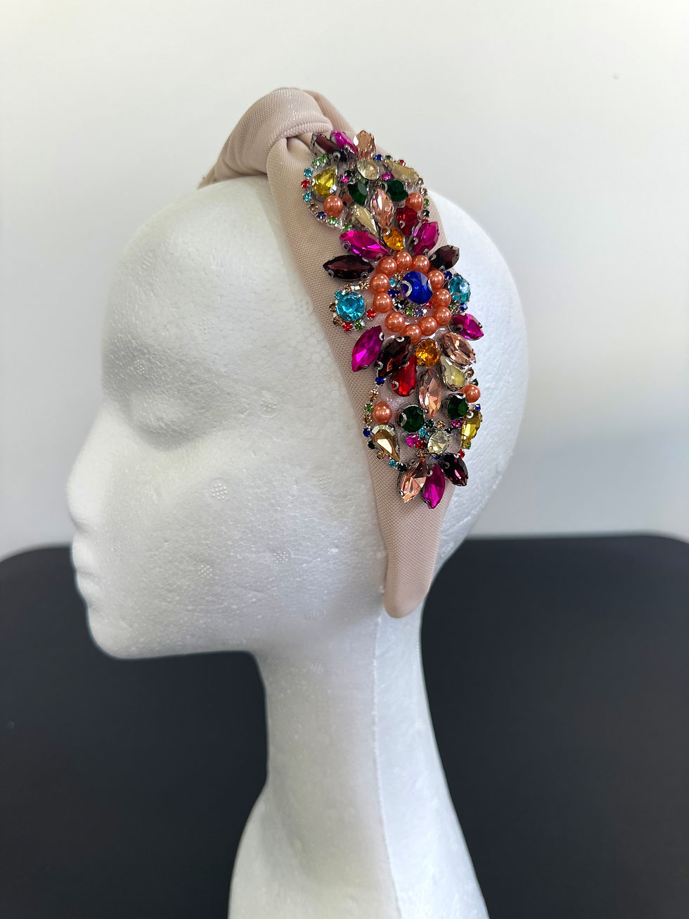 Thumbnail: H162 Beige Multi-coloured Headband