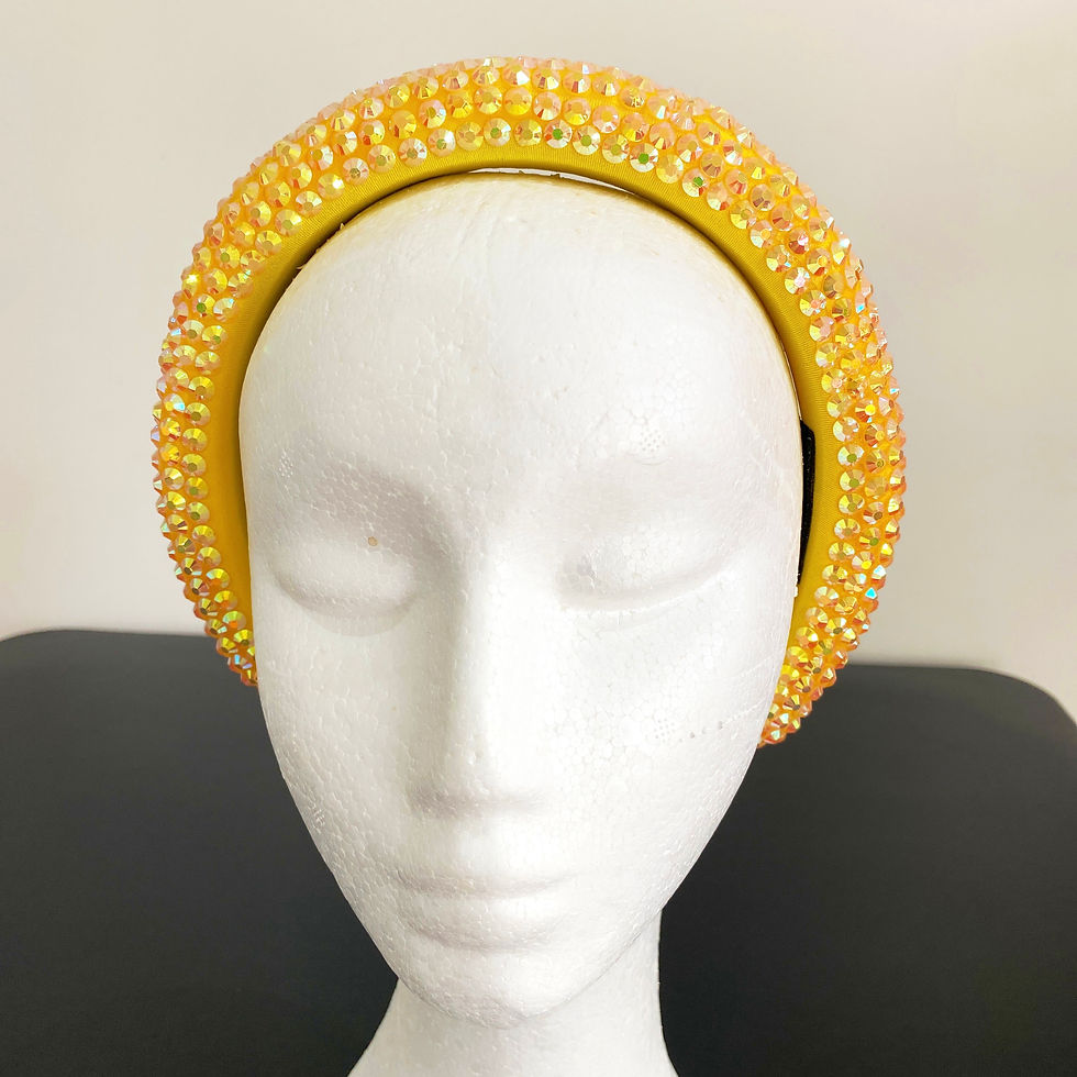 Thumbnail: H095 - Yellow Beaded Headband