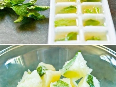 Lime Mint Ice Cubes