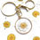 Thumbnail: Daisy Flower Gold Keyring.