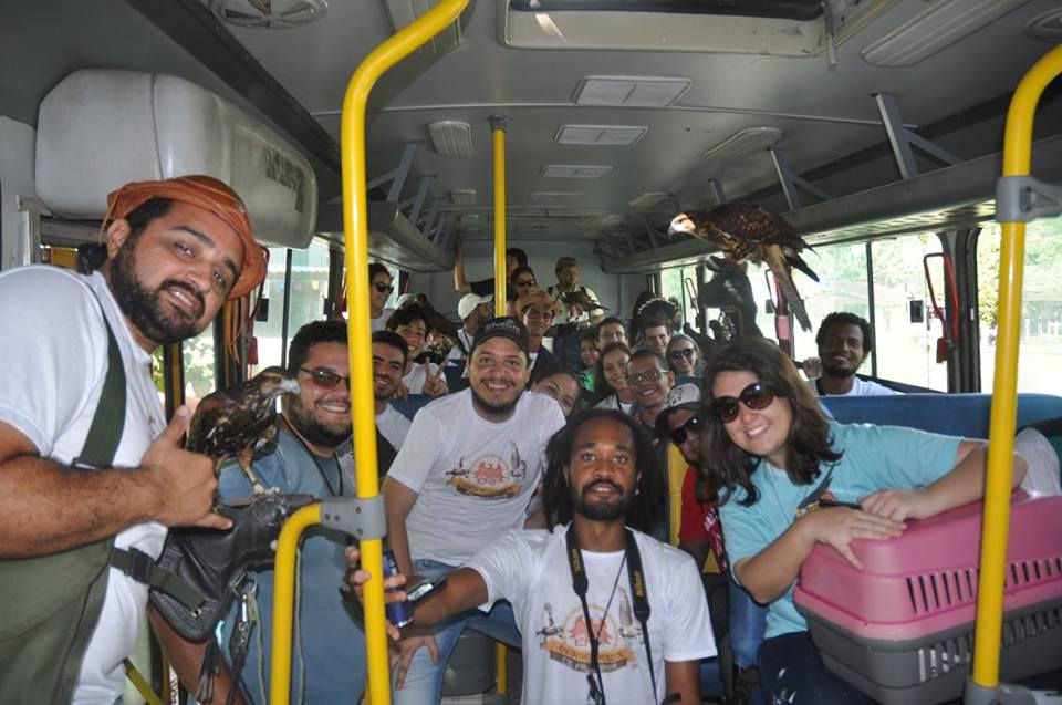Descontração indo para o campo