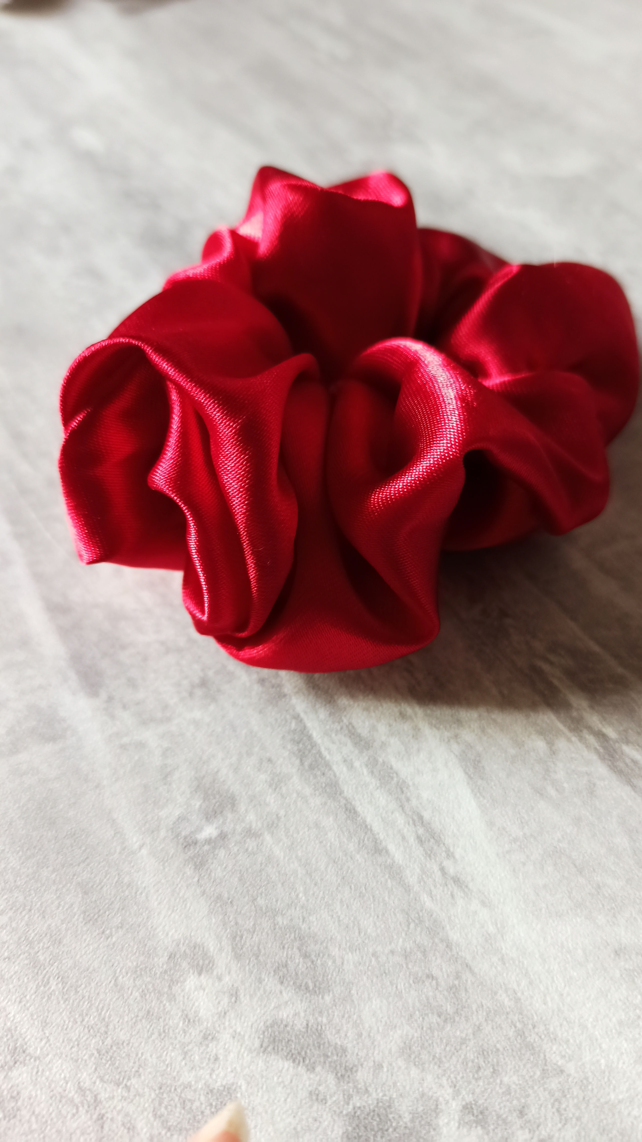 Chouchou satin rouge