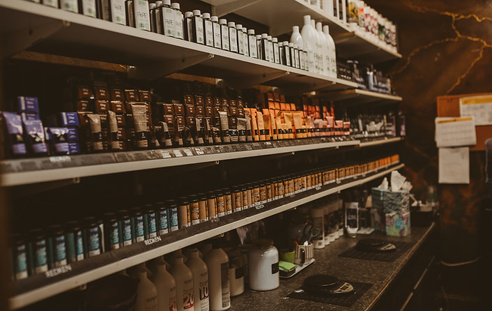Our color vault at Downtown Hair Studio