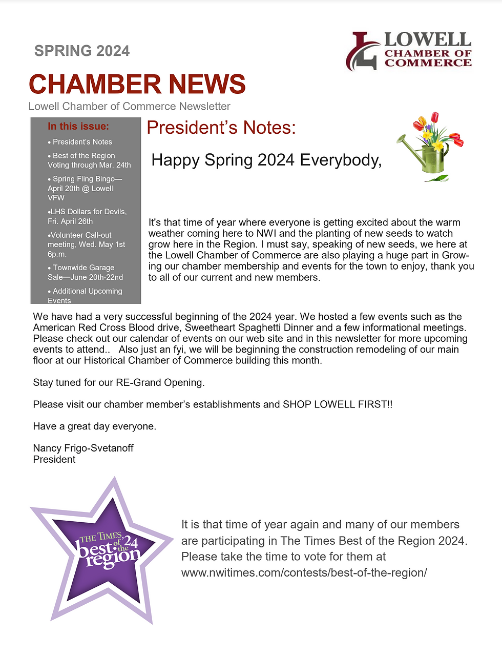 Spring 2024 Newsletter