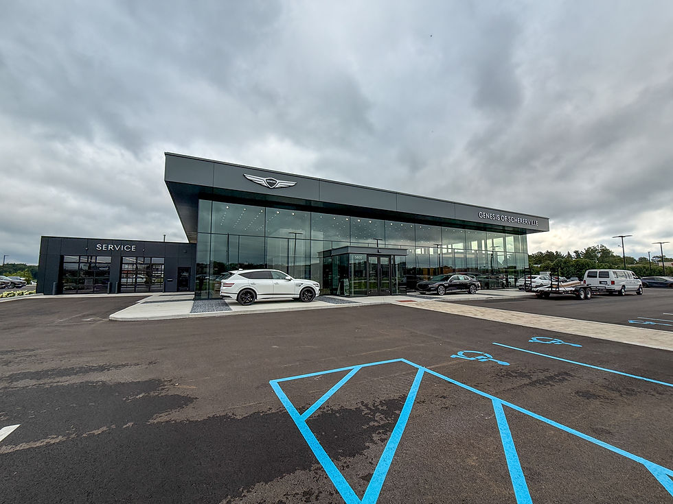 Webb Genesis dealership outside front facing view.