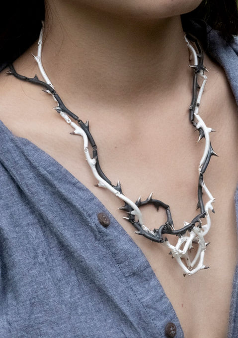 Dark and Light Bramble Thorn Necklaces
