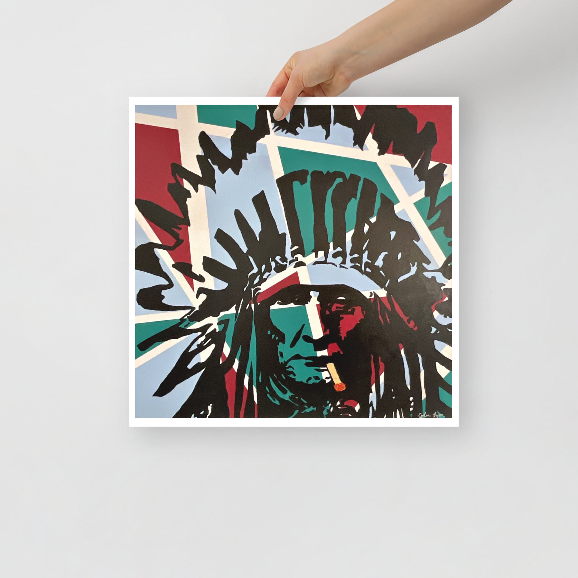 Poster Print of Blaze, an original painting by Colin Lyon, featuring bold colors and dynamic compositions in western modern a