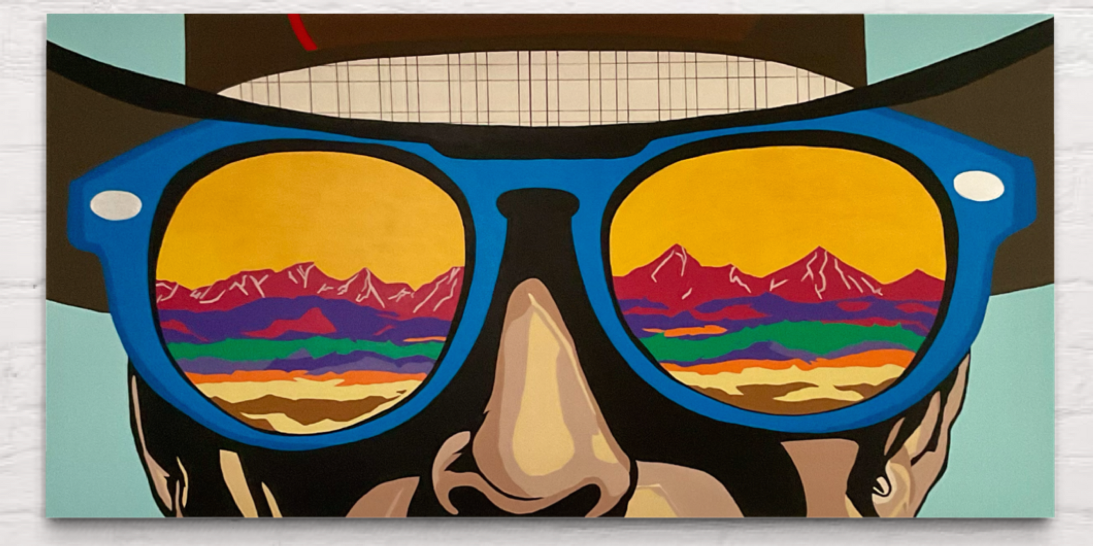 Colin Lyon Western Modern Original Painting "Horizontal Viewing