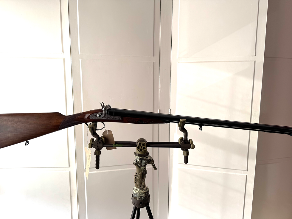 Thumbnail: Pedersoli double 10 Shotgun hammer muzzle loading.