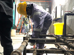 Removal of all piping to the generator.