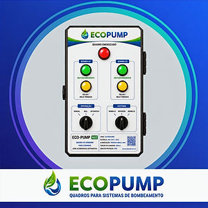 Quadro elétrico industrial para bombeamento de água e efluentes.