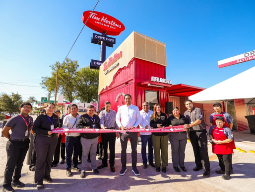 Tim Hortons inaugura su quinta sucursal en Reynosa; Alcalde Peña Ortiz destaca crecimiento económico local