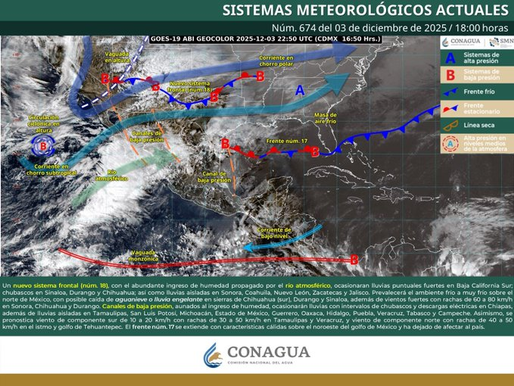 Reynosa espera fin de semana fresco por Frente Frío 18: Temperaturas de 11° a 30°C sin lluvias