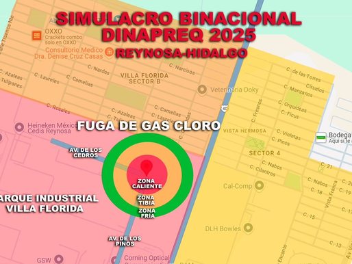 Autoridades de Reynosa y Texas coordinan Simulacro Binacional DINAPREQ 2025