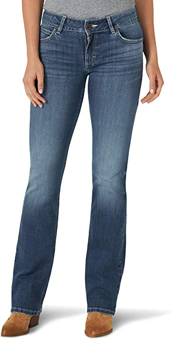 Wrangler Women's Retro Mae Mid Rise Stretch Boot Cut Jean