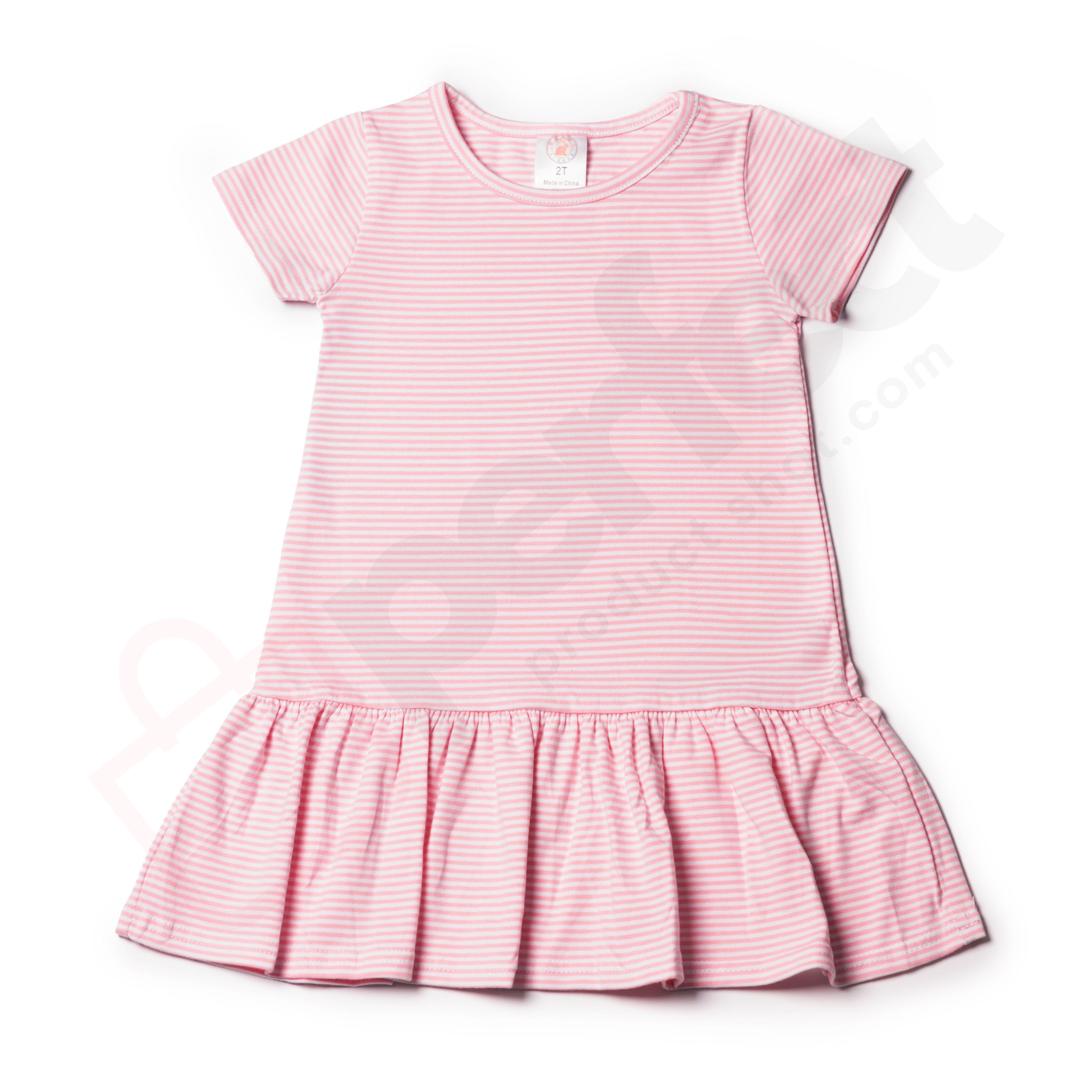 Brinley Tee Shirt Dress- Pink Stripe
