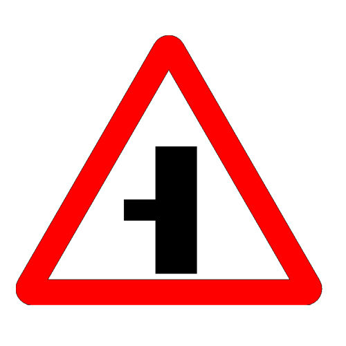 Side Road Left Type IV 900mm Triangle