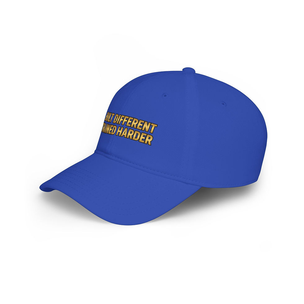 Thumbnail: Built Different Trained Harder Cap | Low Profile Baseball Hat, Fitness Statement