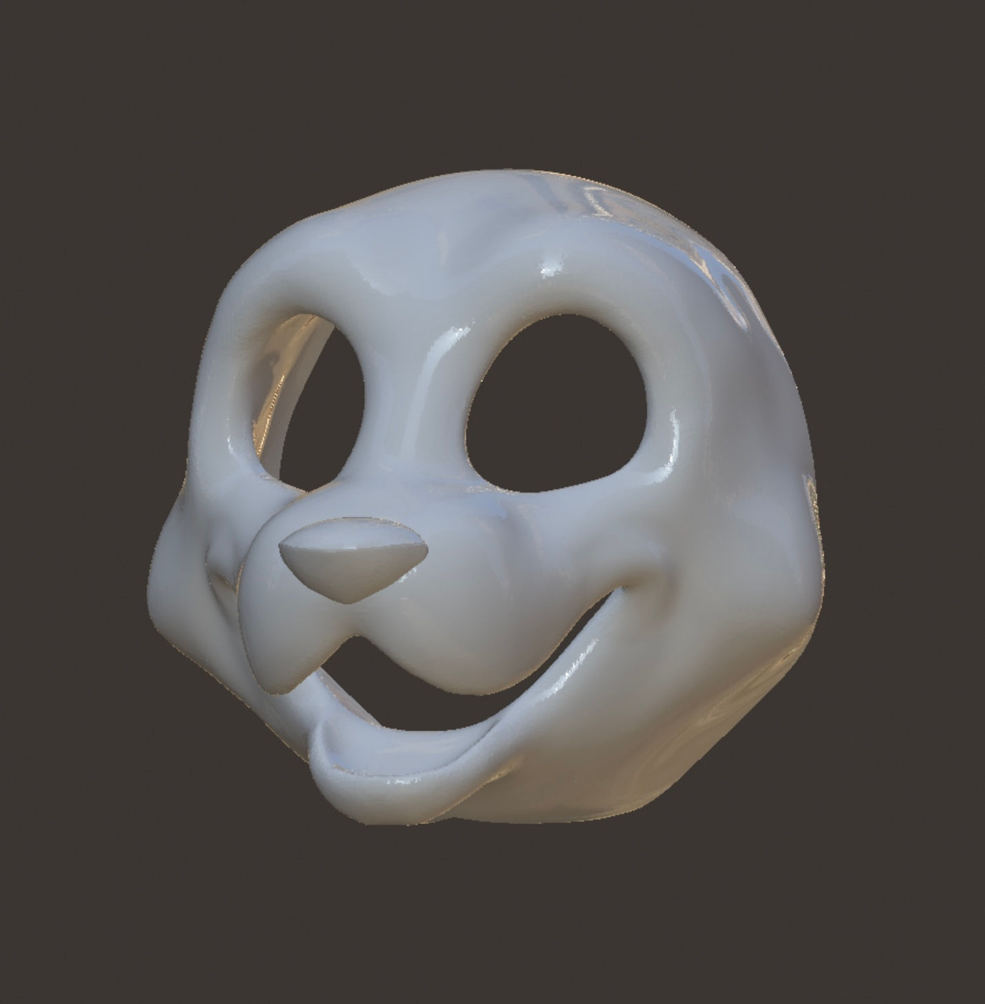 Raccoon head base 3D model