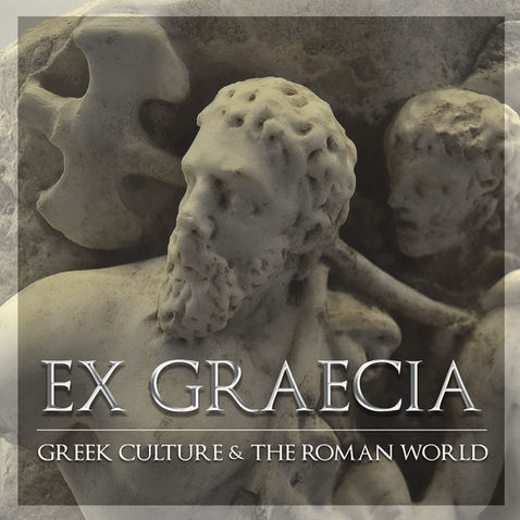 Exhibition title graphic for Ex Graecia