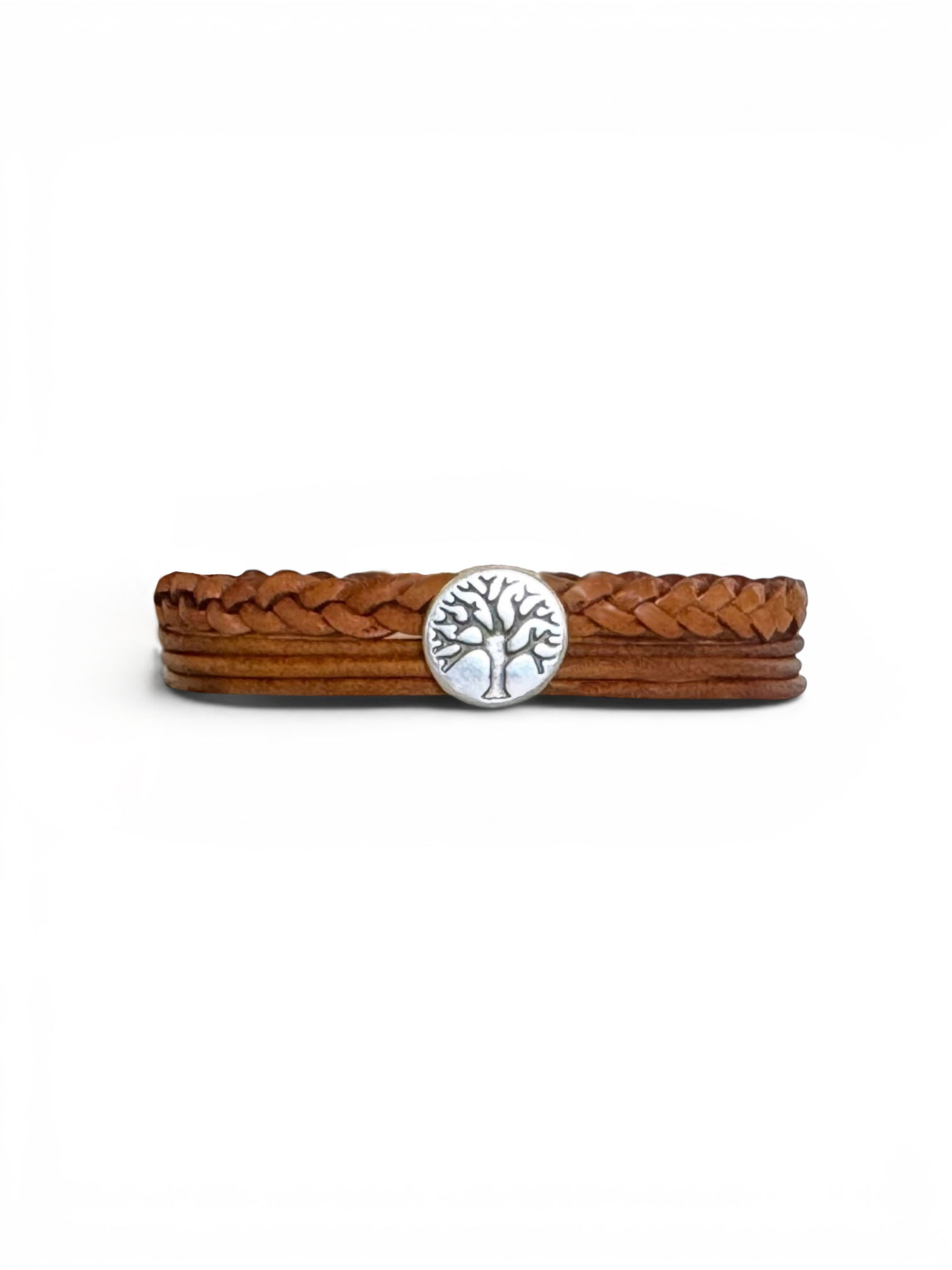 MONTANA COLLECTION Family Tree Bracelet in Tan Leather