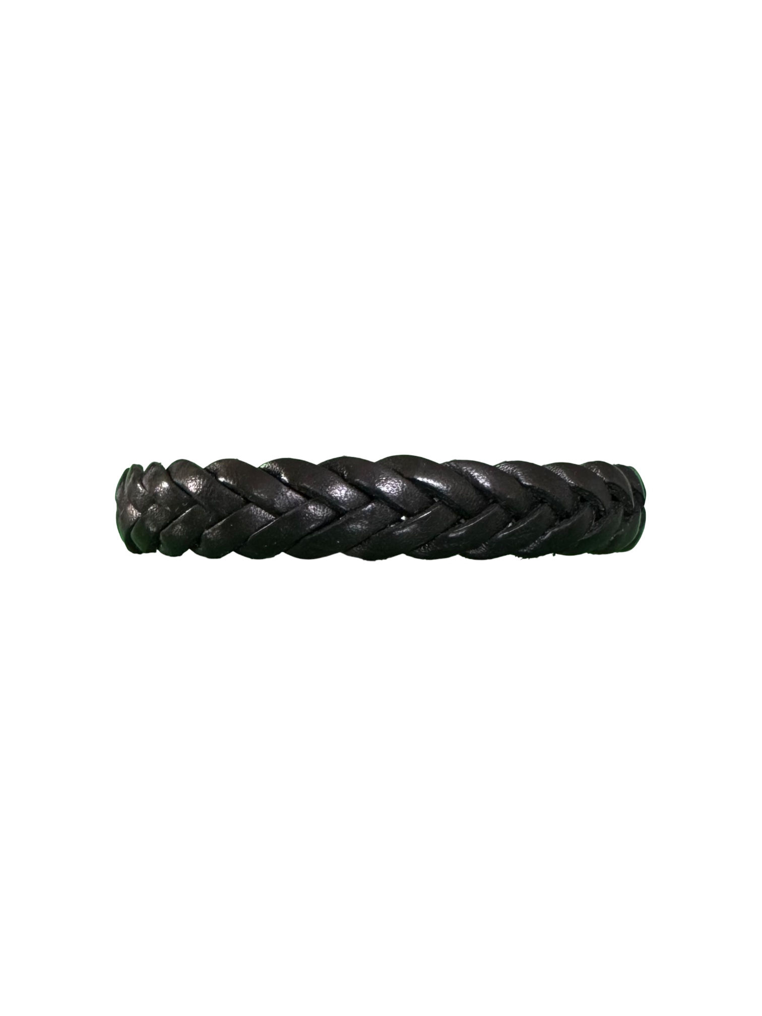 Men's Flat Braided Leather Bracelet