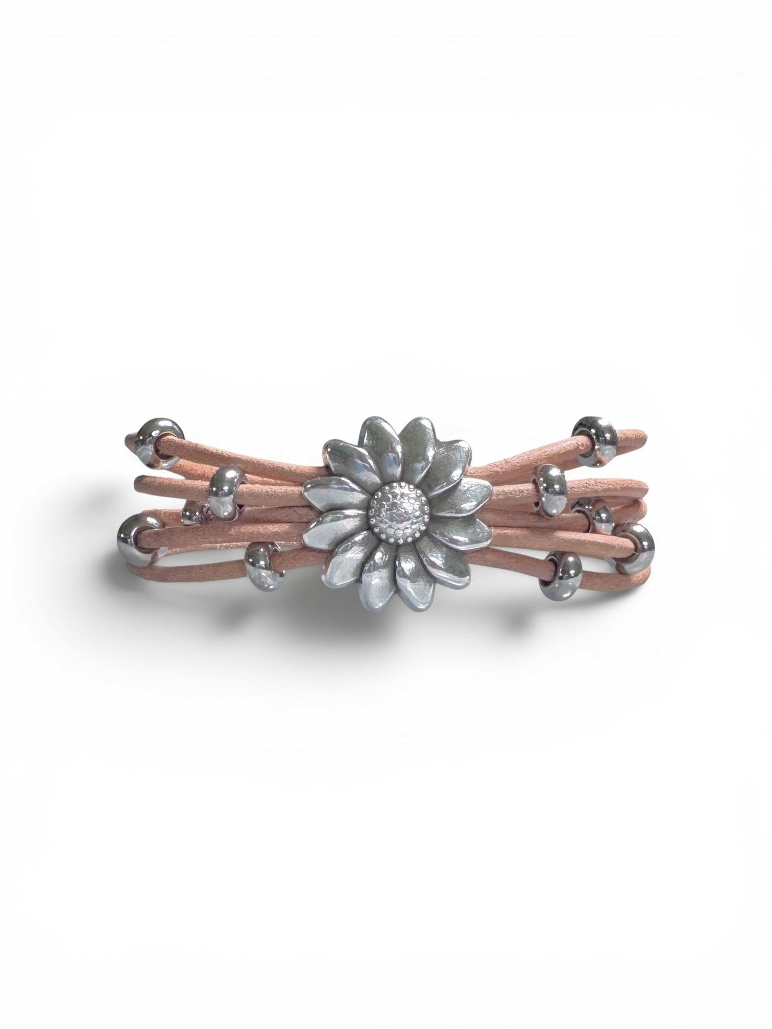 Beaded SUNFLOWER Bracelet in Natural