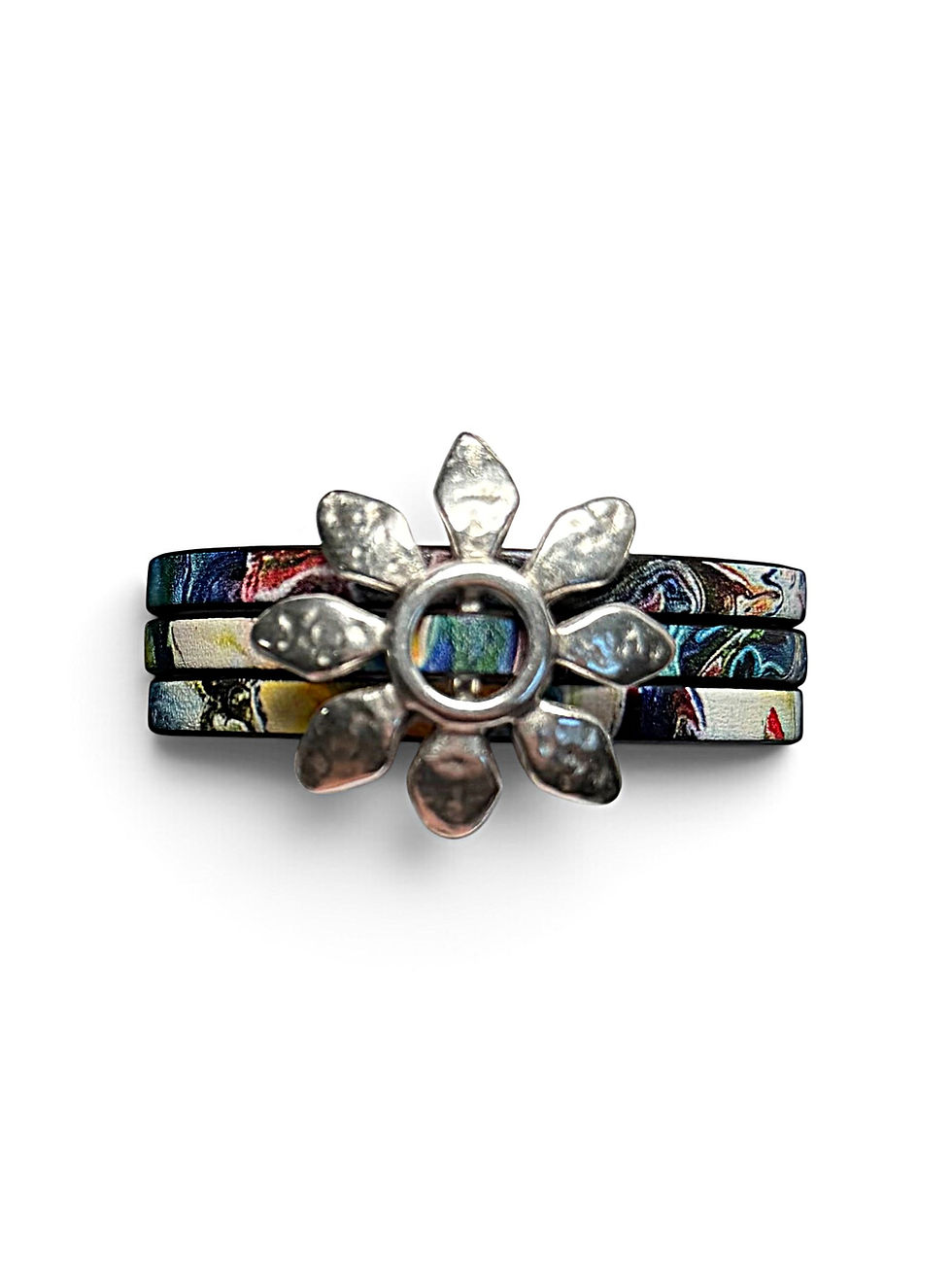 Thumbnail: FLOWER POWER Bracelet Modern Art Leather