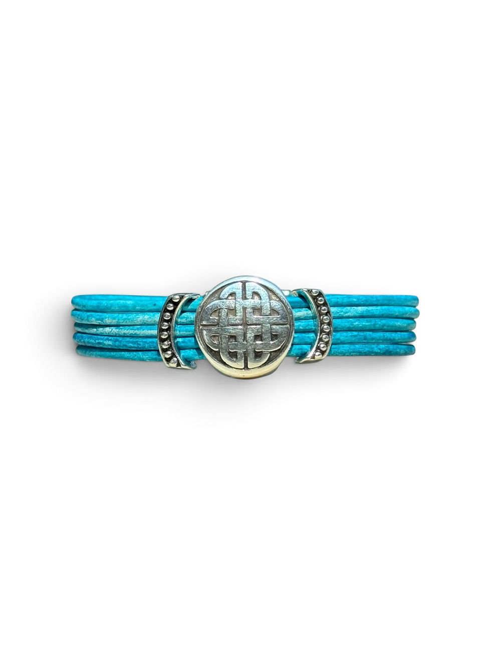 Thumbnail: Celtic Weave Leather Bracelet