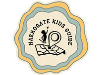 Harrogate Kids Guide logo featuring the text “Harrogate Kids Guide” with a map outline and the silhouette of a child reaching