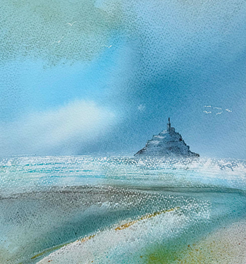 Watercolour Painting for Atmospheric Coastal Scenes in Brittany