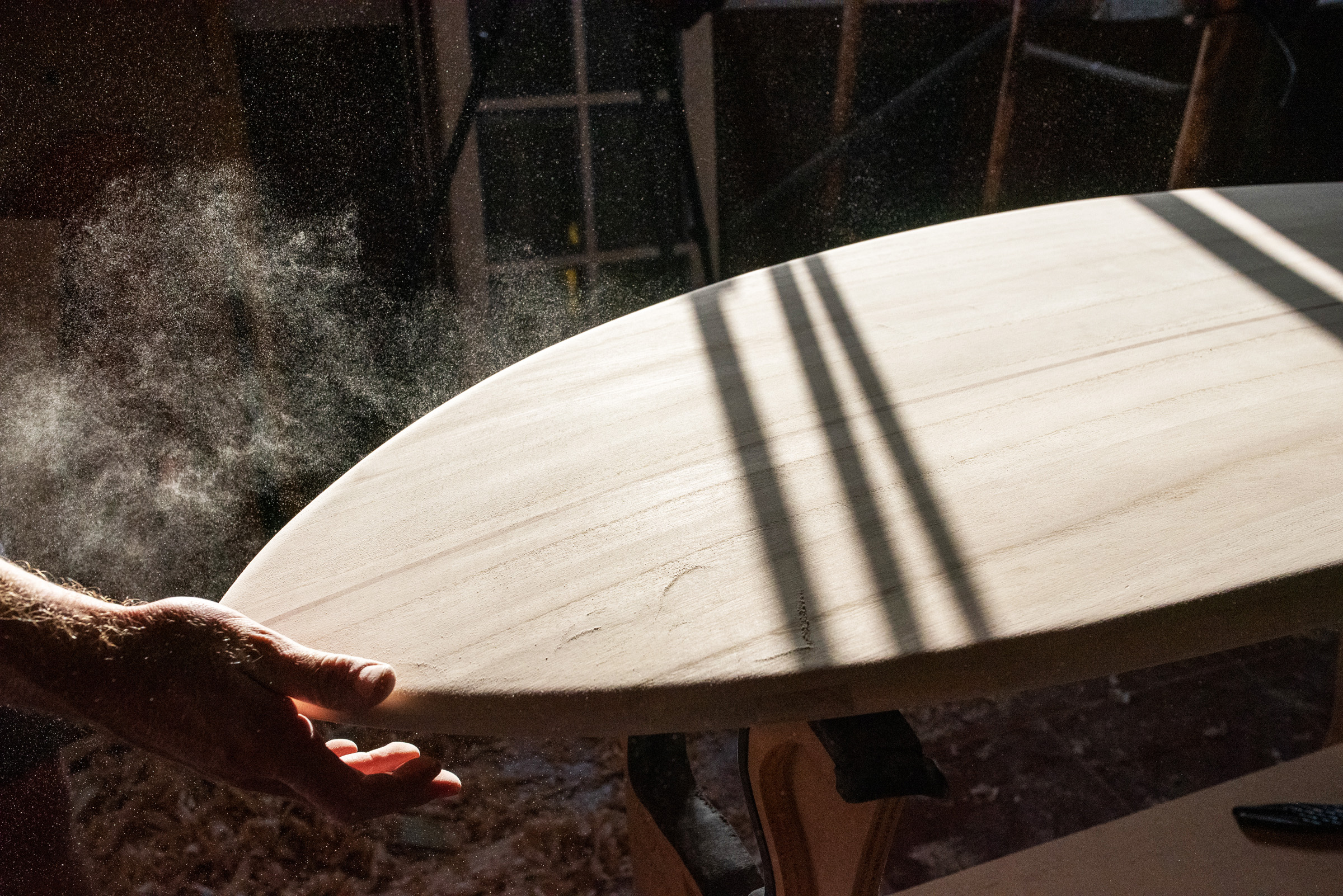 Surf brand with retro-inspired, eco-friendly designs, handmade wooden boards, and workshops.