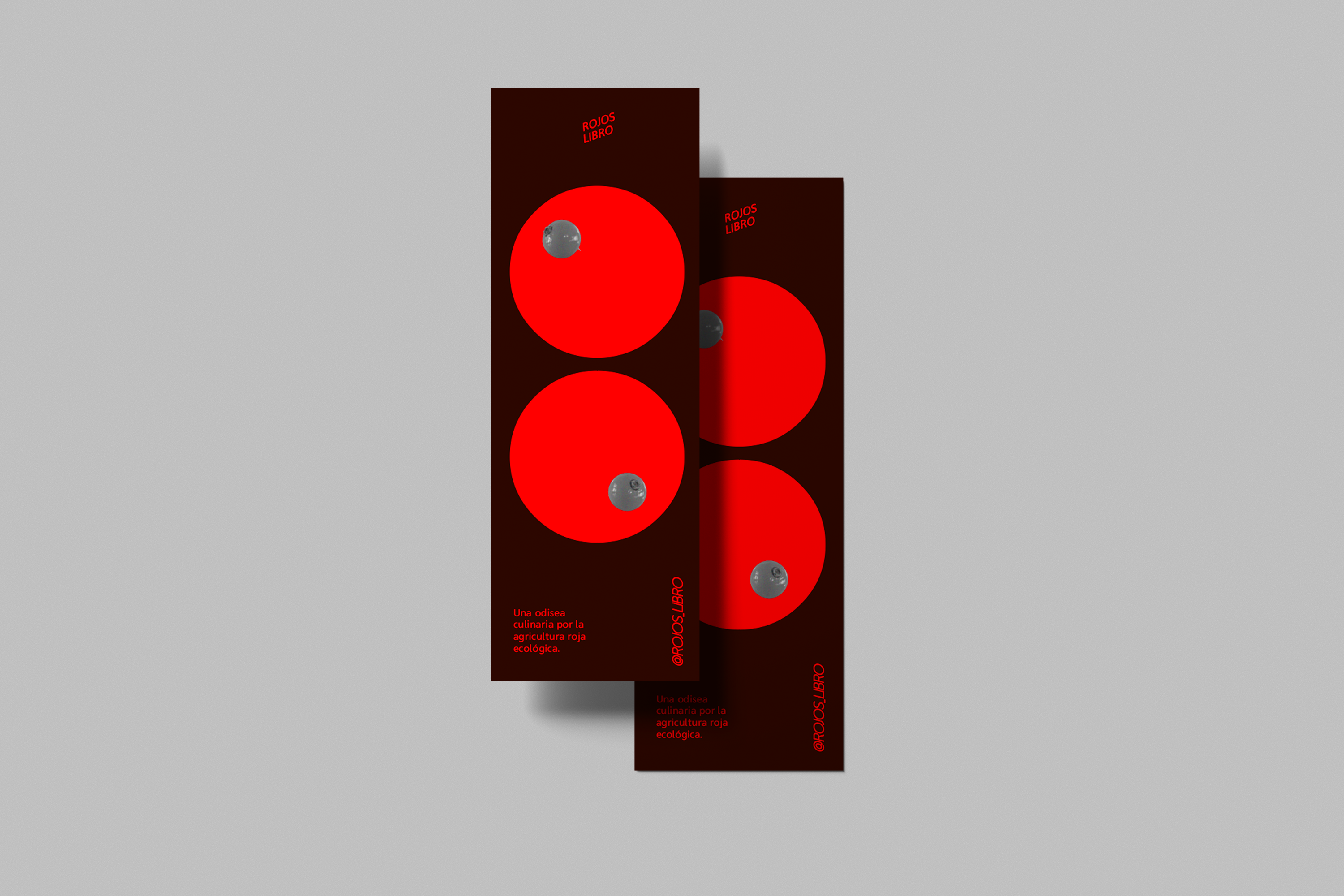 Editorial on "red" with organic produce, dynamic visuals, and structured typography.