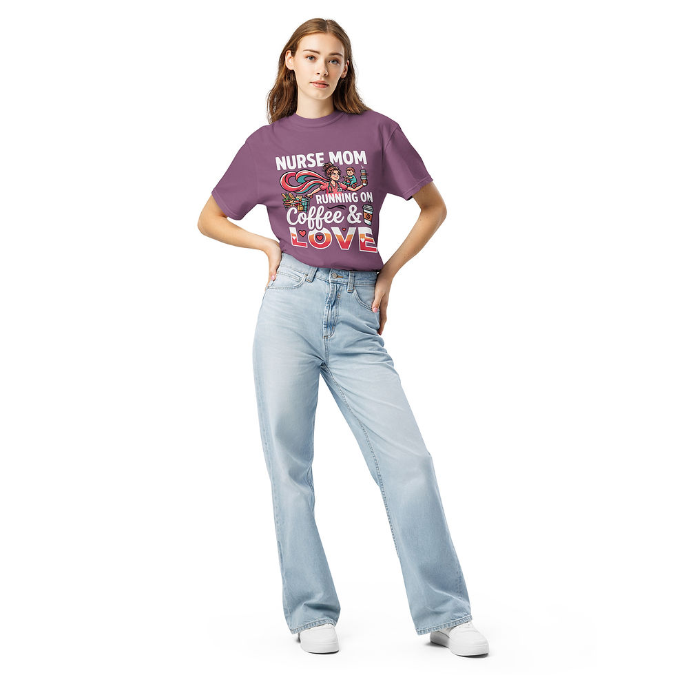 Thumbnail: Nurse Mom Coffee & Love- Unisex garment-dyed heavyweight t-shirt