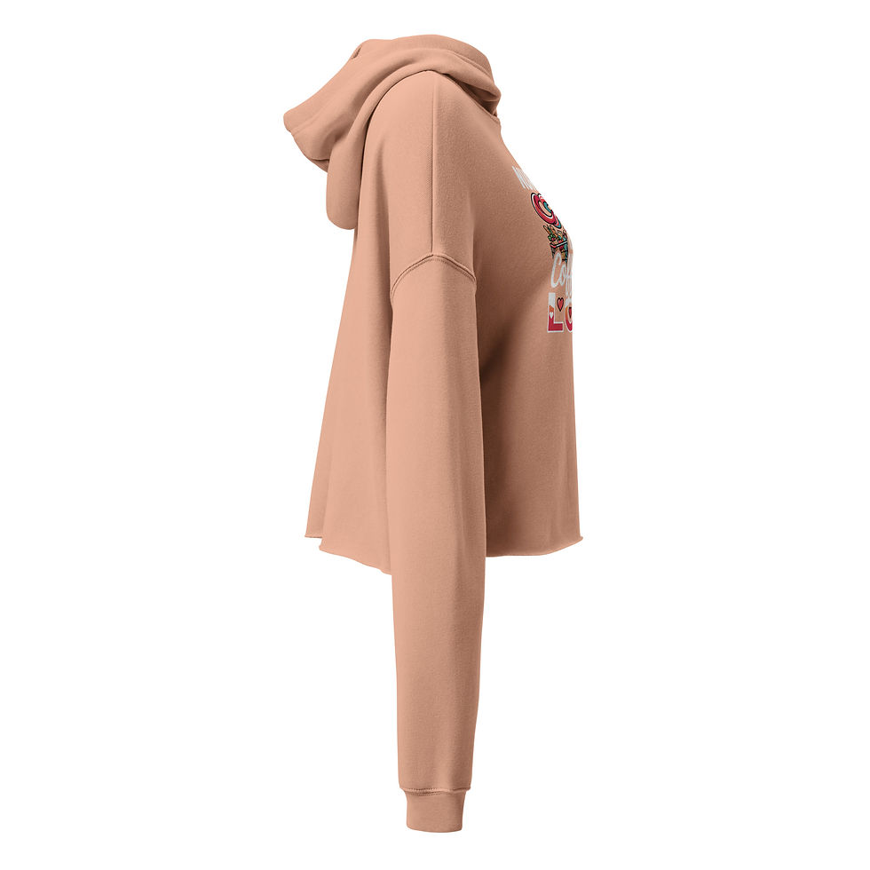Thumbnail: Nurse Mom Coffee & Love Crop Hoodie