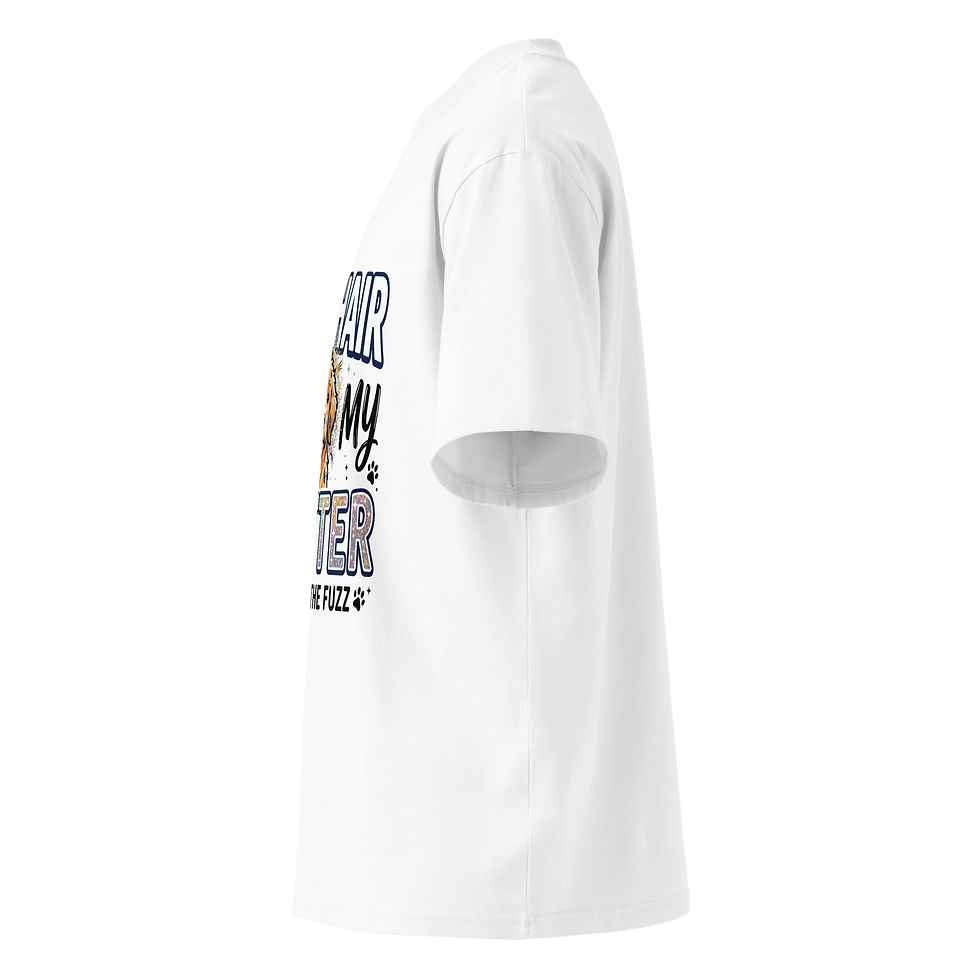 Thumbnail: Dog Hair -Unisex organic oversized Women's high neck t-shirt