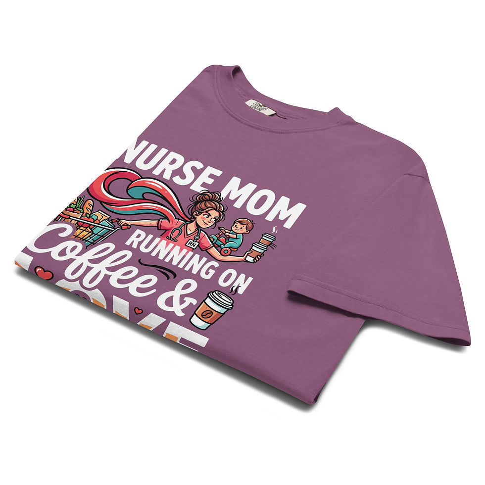 Thumbnail: Nurse Mom Coffee & Love- Unisex garment-dyed heavyweight t-shirt
