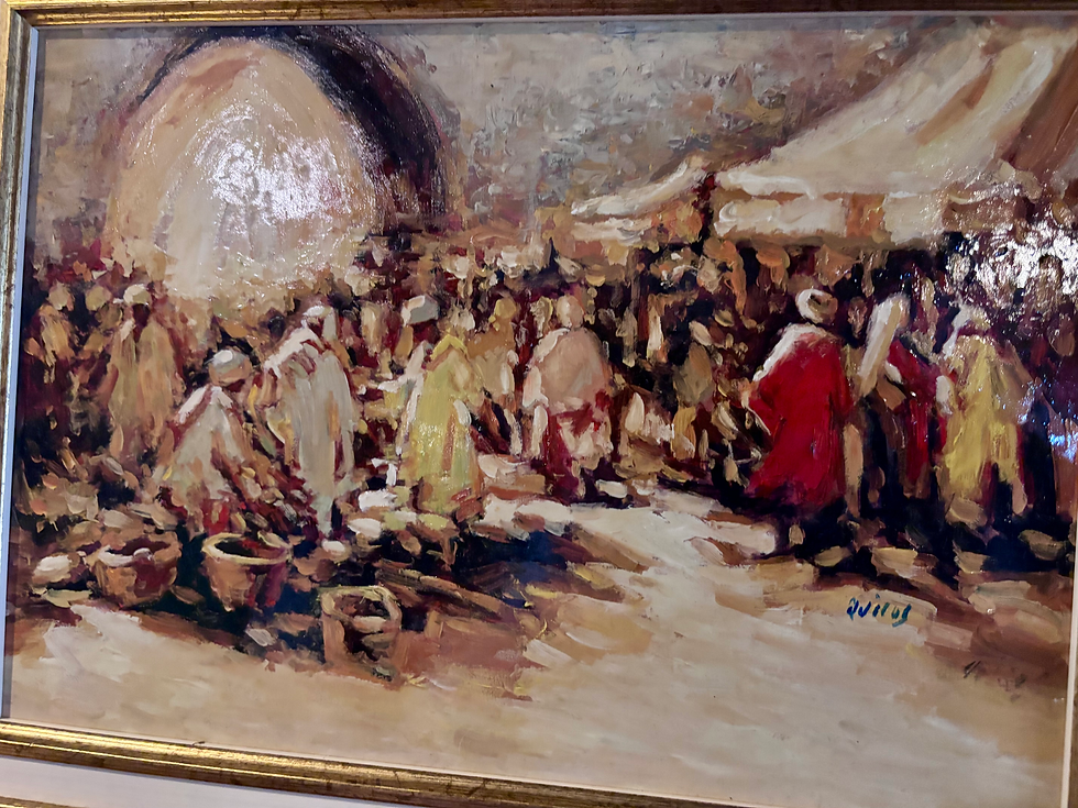Thumbnail: Caravans at Dusk - Quartet of Orientalist Desert Scenes