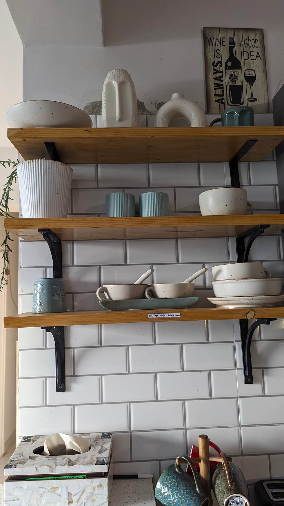 crockery as home decor