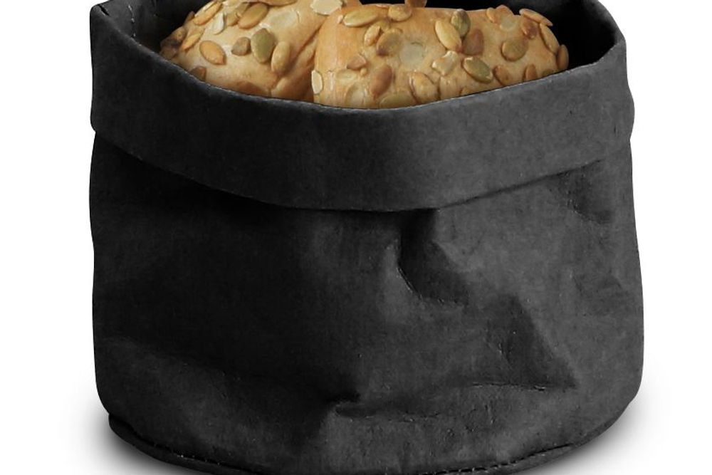 Brottasche aus Papier, HENDI, Schwarz, 170x170x(H)150mm